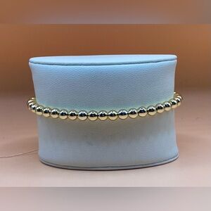 14K Gold Filled 5mm Beaded Bracelet; non tarnish, water & sweat proof.